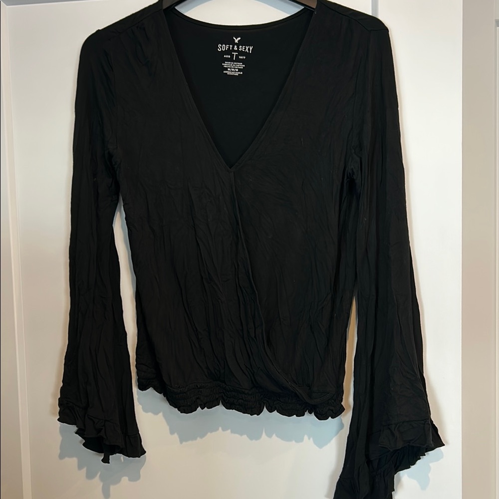 Soft & Sexy Black Long Sleeve Top